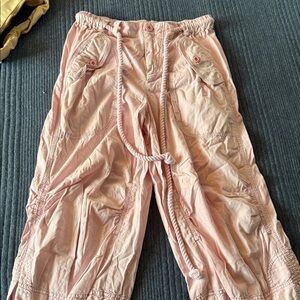 Free people light pink cargo pants size Xs